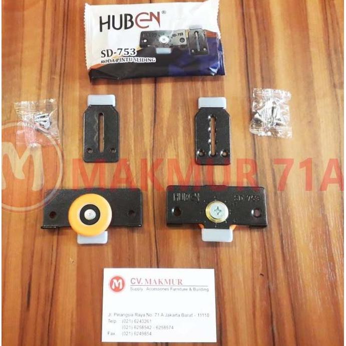// RODA PINTU LEMARI GESER / SLIDING HUBEN SD 753 / SD-753 ''