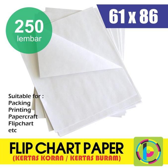 NEW Flip Chart Paper / Kertas Koran Uk. 61 X 86 Cm