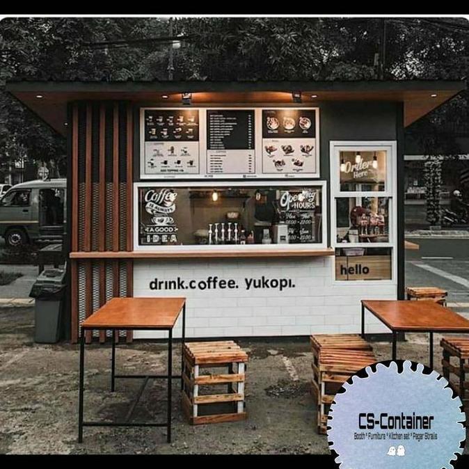 Terlaris Booth Container/Cafe Container/Gerobak Kontainer/ Stand Semi Container