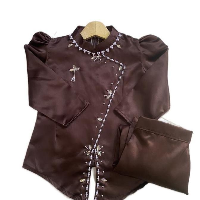 ANAYA BAJU KURUNG MELAYU ANAK + ROK POLOS / BAJU VIRAL ANAK-ANAK/BAJU KONDANGAN ANAK / SETELAN KURUN