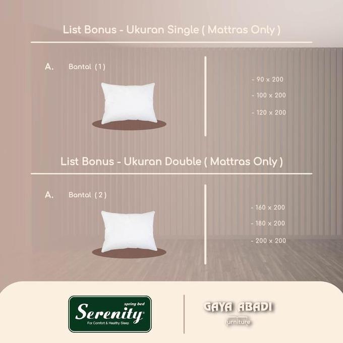 Springbed Serenity Impressa Pocket Spring / Kasur Elite Serenity - Serenity by Elite Springbed