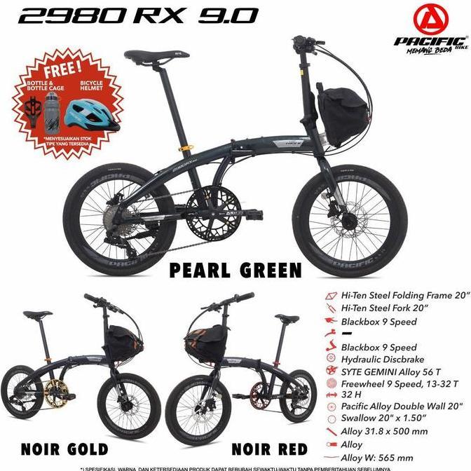 Terlaris Sepeda Lipat 20 Pacific 2980 Rx 9.0 Hidrolik