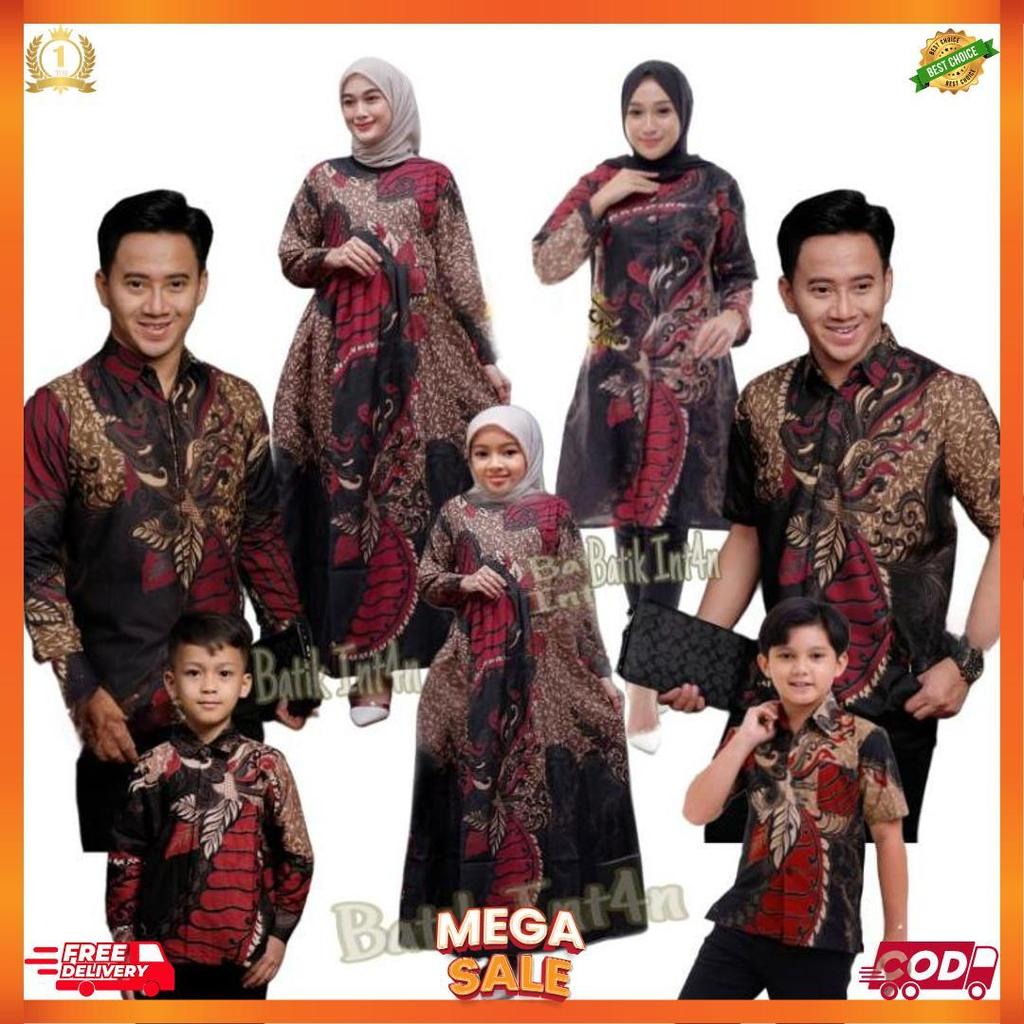 GAMIS BATIK TUNIK BATIK COUPLE KELUARGA AYAH IBU ANAK | SERAGAM BATIK LEBARAN MODERN [J2]