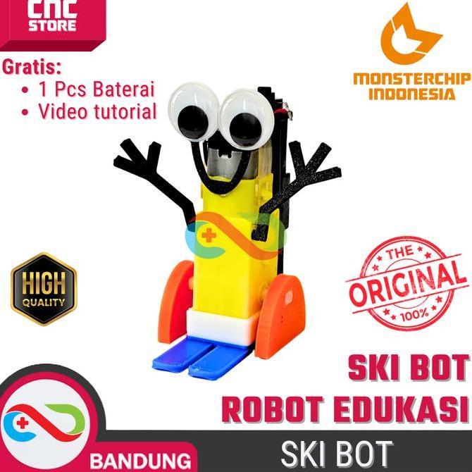 SPORTOV Ski Bot Mainan Edukasi Anak Kit DIY Robotika STEM + Gratis Baterai & Video Tutorial | Monste