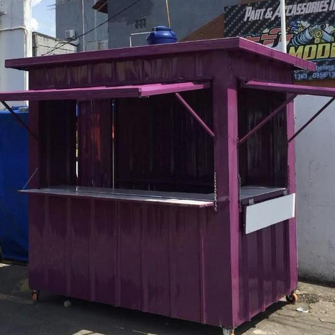 Terlaris Booth Container Jualan Booth Stand Jualan Booth Es Teh 150X240Cm