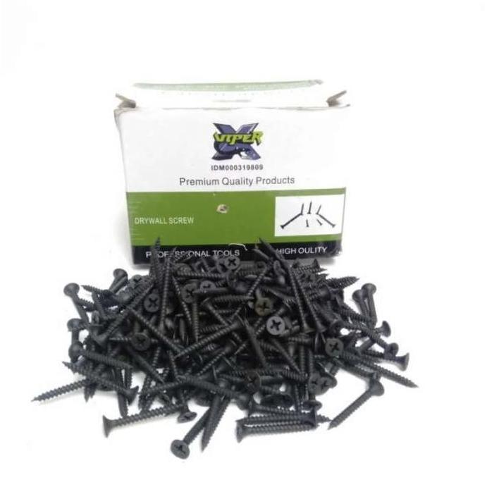 LOMARASHOP 1KG VIPER SEKRUP GYPSUM 2cm 2,5cm 3cm 4cm 5cm 7cm Baut Sekrup Baja Gypsum Gipsum Logam