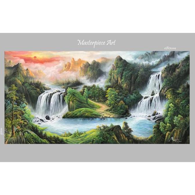 Terlaris Lukisan Pemandangan Cina Air Terjun Curug Berkualitas