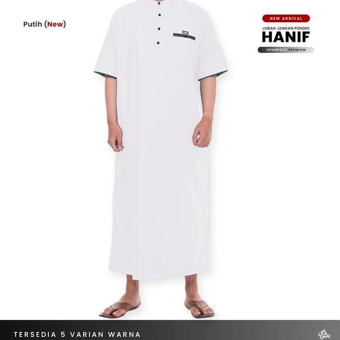 Baju Berkah - Jubah Hanif/Jubah Gamis Pria/Jubah Pria Lengan Pendek