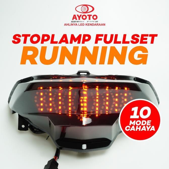 (LIVE) AYOTO Stoplamp Full Set Running Motor Vario Beat FI/ESP & Deluxe LED Kualitas Tinggi Plug and