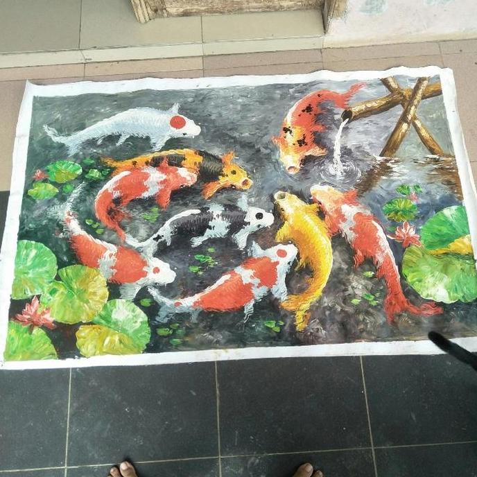 Terlaris Lukisan Ikan Koi Jelekong