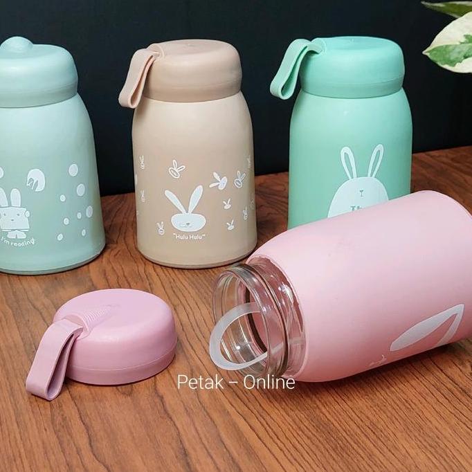 Botol/ Tumbler Rabbit Kemasan Box Rustic/ Kraft Polos
