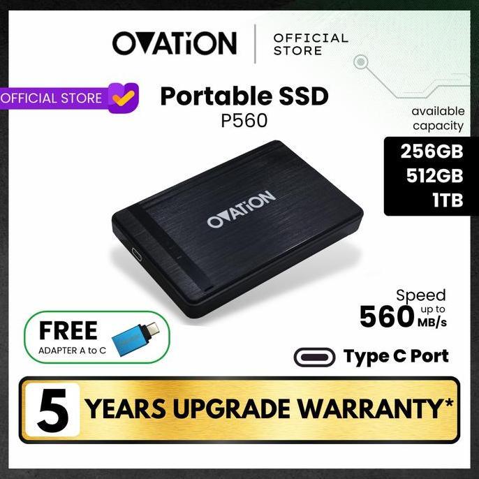 WARUNGLEKYANTO - OVATION P56 SSD PORTABLE 256GB 512GB 1TB EXTERNAL EKSTERNAL TYPE C