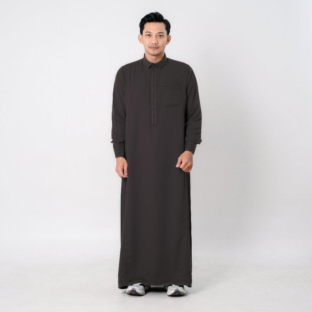 Dnine Thobes - Jubah Pria Rayyan Smoke Slimfit Uv Protector