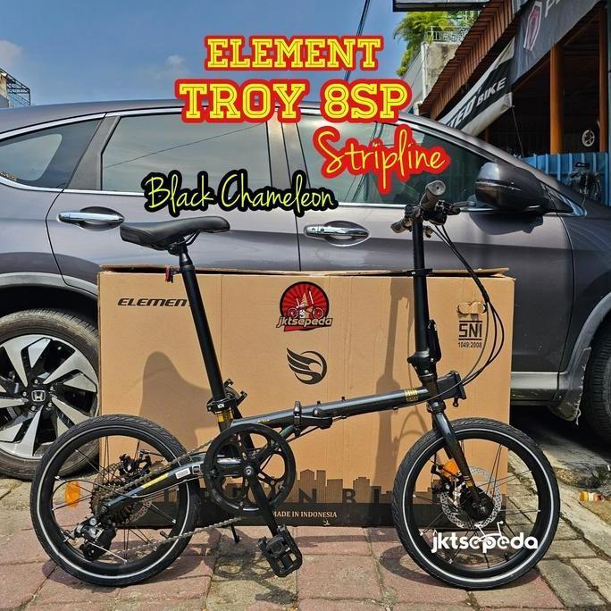 Terlaris Sepeda Lipat Element Troy 8Sp