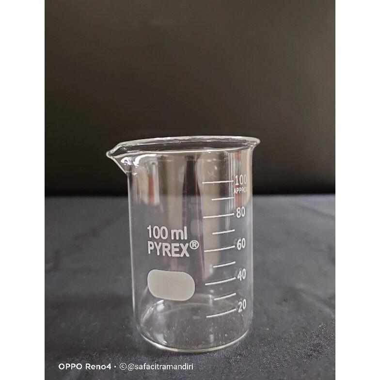 Ready Beaker Glass 100 ml Pyrex /Gelas kimia / Gelas Piala 100ml Pyrex /Gelas Beaker