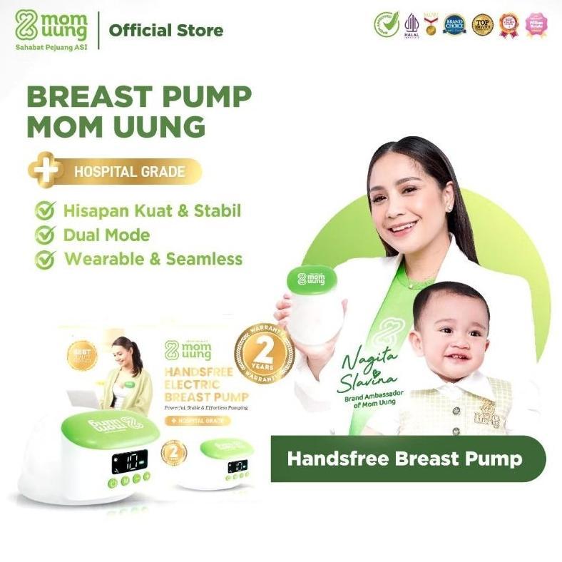 Mom Uung Breast Pump Handsfree Hospital Grade Hisapan Kuat & Stabil