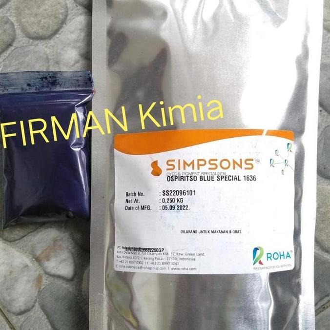 Pewarna minyak biru/ospiritso blue special-1636 Simpsons 25gr & 250gr