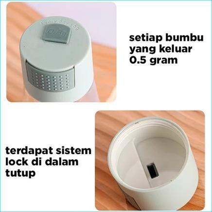 BestPromo Op-Tempat Bumbu Dapur Set Botol Kaca Toples Bumbu Tabur Masak Mini Garam Gula Lada Merica 