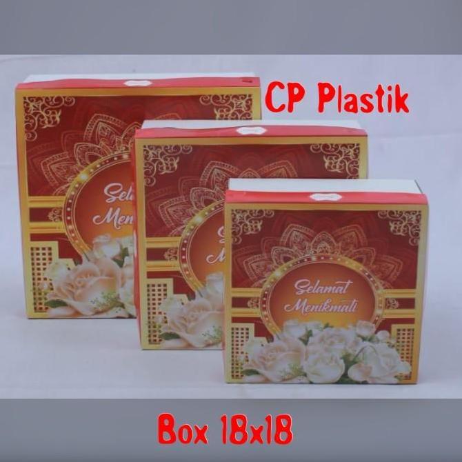 Box Nasi Motif | Dus Nasi Motif Uk. 18x18 + Mika (isi +/- 50 pcs)