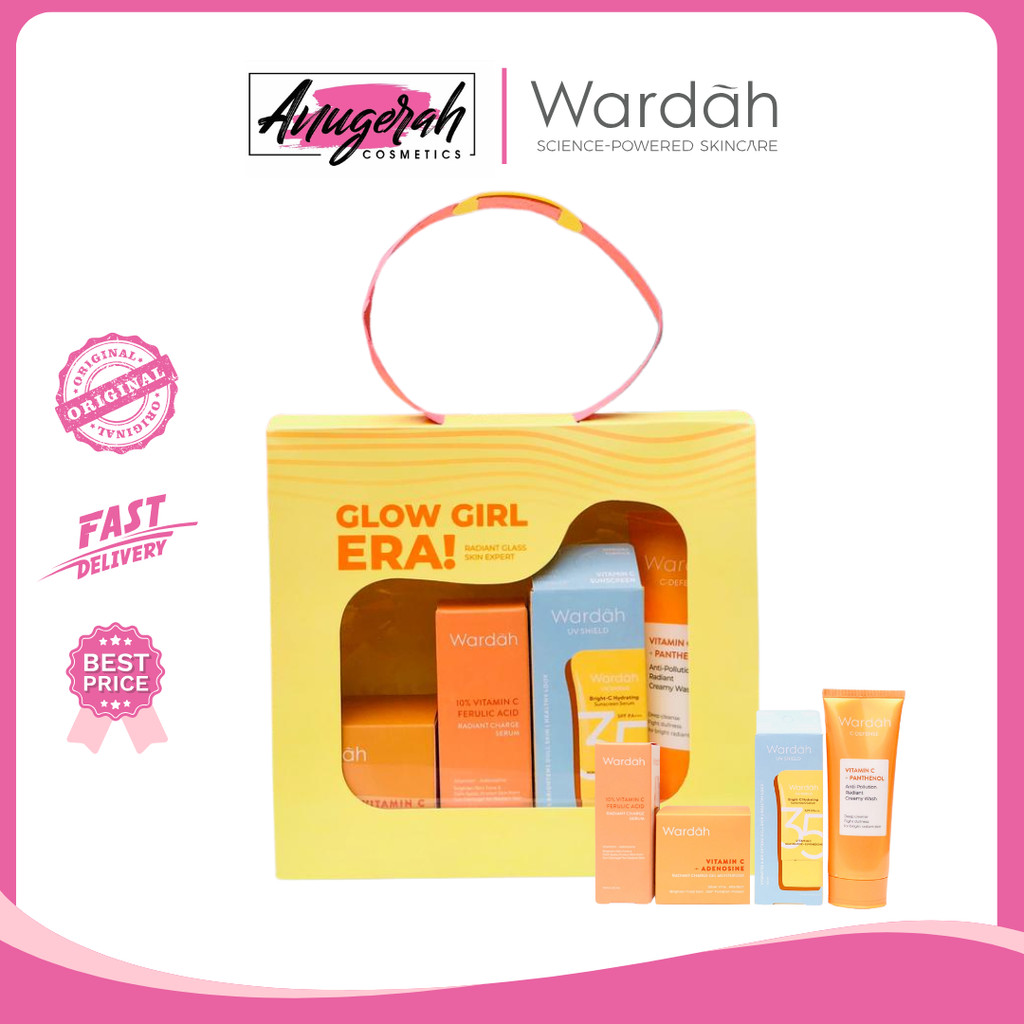[PAKET ISI 4] Wardah C Defense Gel moisturizer + Serum + Face Wash 100 ml + Sunscreen Gel