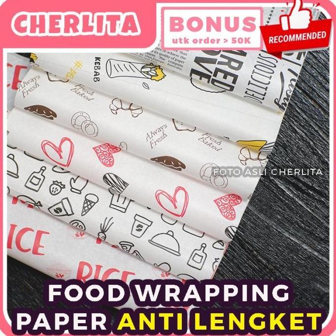 Kertas Nasi Motif Food Wrapper Laminasi Foodgrade Premium