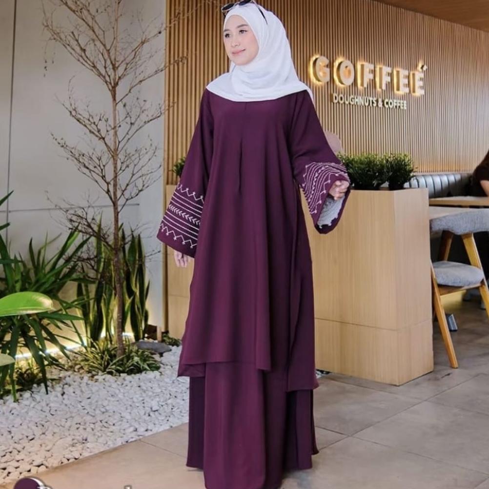 Garansi Setelan Rok Malay Setelan Abaya One Set Gamis Viral Anti Uv Abaya Malaysia 2026
