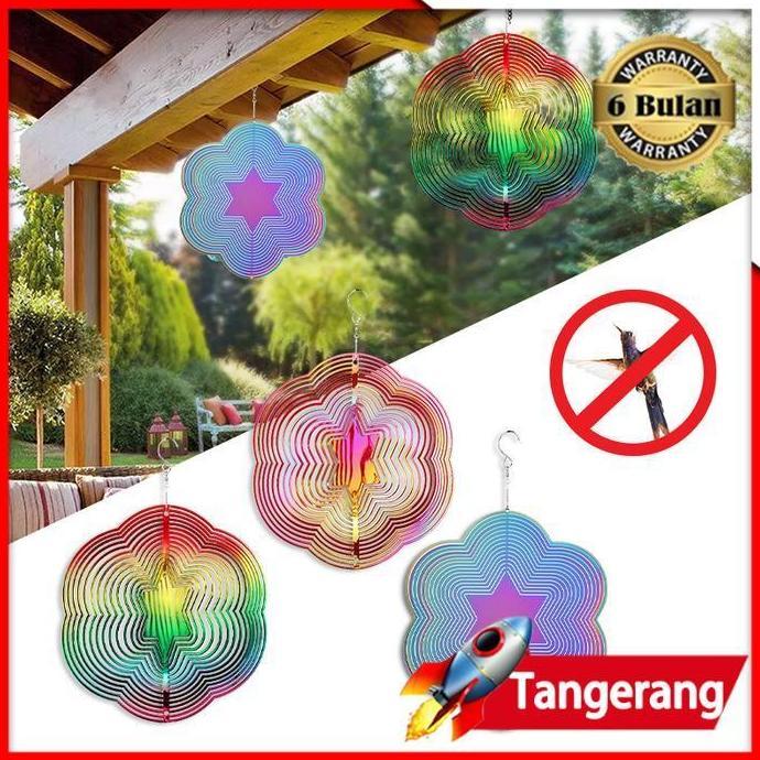 FARMUKE Alat Pengusir Burung Gantung / Alat Mengusir Burung / Pengusir Burung Putaran Angin Reflekti