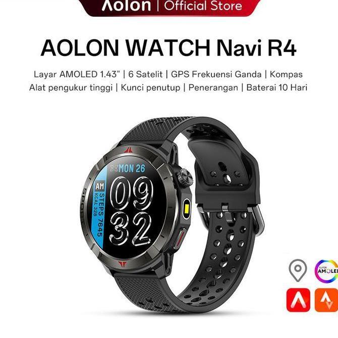 al_kobafi - aolon navi r4 smartwatch gps tracking map bluetooth call  usage time smart watch pria ip