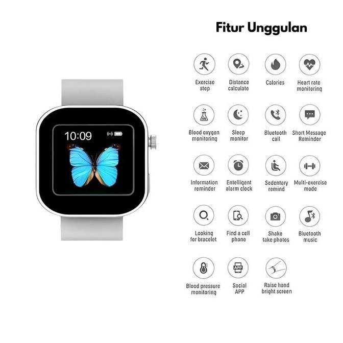 al_kobafi - (original bergaransi) jam tangan pintar smartwatch series 8 t5 / watch t55 layar sentuh 