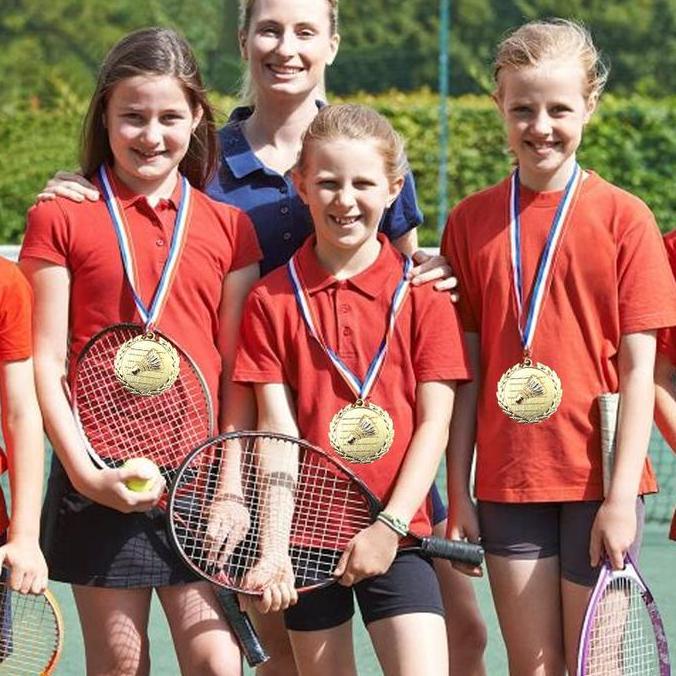 FARMUKE 1set Medali Badminton Medali Logam Medali Bulutangkis Medali Emas Perak Perunggu