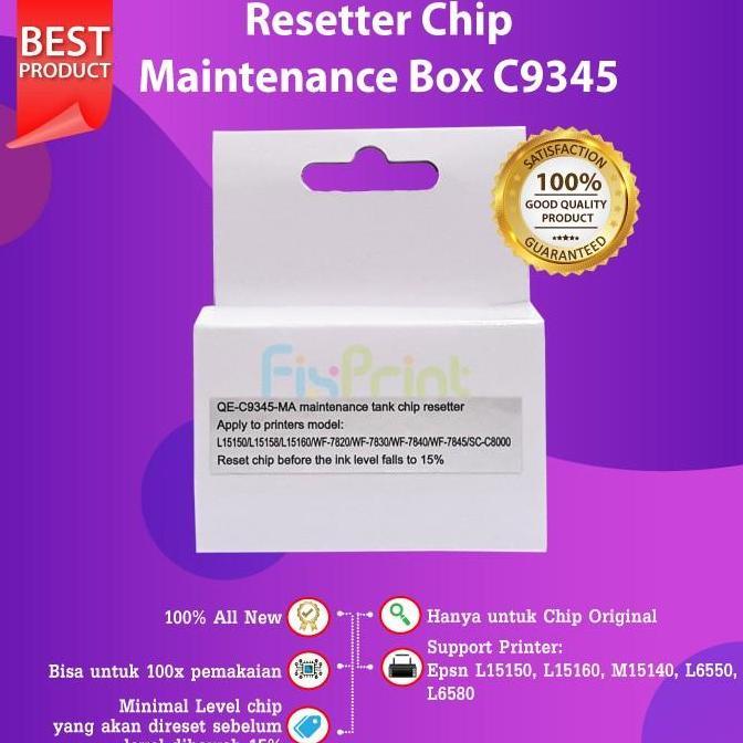 Resetter Maintenance Box C9345 Chip Reset Printer L15150 L15160