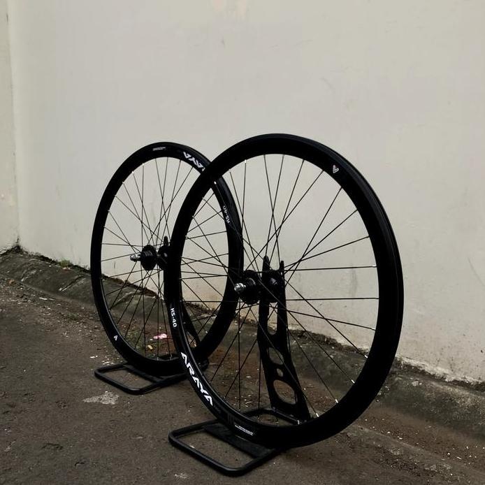 wheelset araya ks40 32 hole spoke aero pipih fixie sepasang