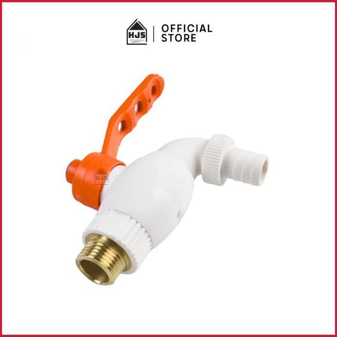 KIAMU Kran PVC JUMBO drat KUNINGAN - KRAN AIR PVC BODY BESAR 1/2 & 3/4 INCH - KRAN SUPER TEBAL BODY 