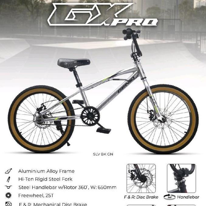 Sepeda Bmx 20inch Genio Gx Pro Frame Alloy Rem Cakram Outdoor