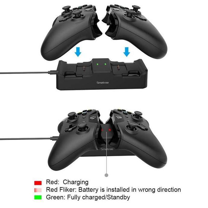 Smatree Battery Kit with Charging Dock for Xbox Xbox One Xbox One S Xbox One X Xbox One Elite Xbox S