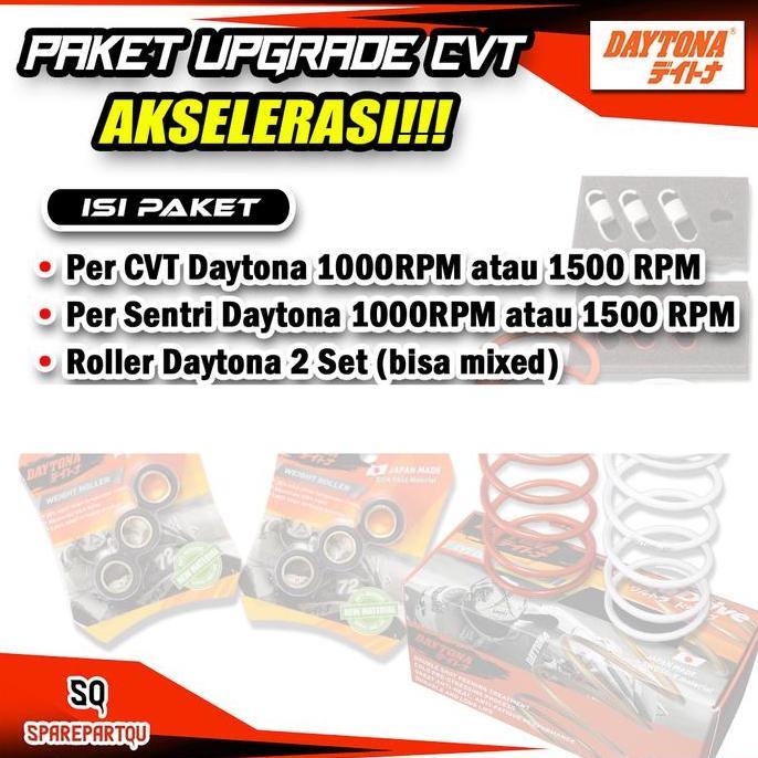 PAKET UPGRADE CVT MIO J FINO FI SOULGT X-RIDE 115 DAYTONA RACING - PAKET AKSELERASI CVT