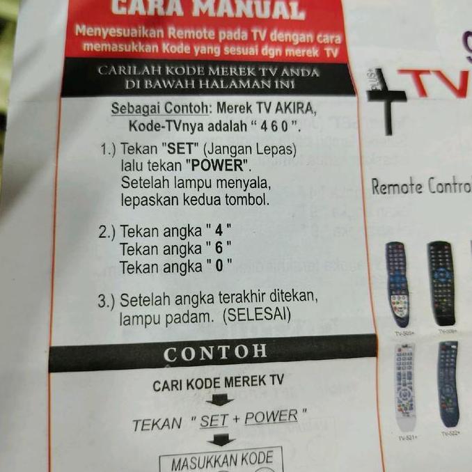 Ready REMOTE TV MULTI JOKER UNTUK SEMUA MERK TV LCD LED TV TABUNG STB SET TOP BOX