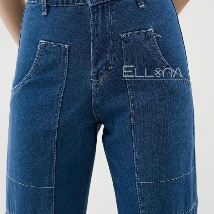 DV128 >> JEANS - Gelombang Kulot Jeans Warna Denim