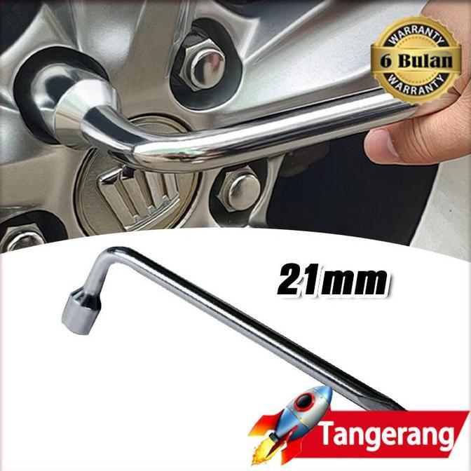 POZLAV 21mm Kunci Roda L / Kunci Roda Ban Mobil Model L / Congkelan Ban Mobil Motor