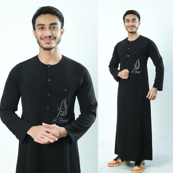 Limited, Jubah Slimfit Longlegs Hafiz Jubah Oblong Tanpa Kerah Gamis Pria Slimfit Jubah Lengan Oblon