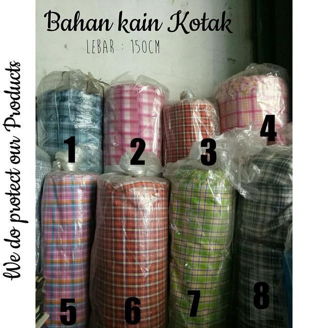 VIRALL BAHAN KAIN HALUS MOTIF KOTAK-KOTAK / BAHAN KAIN KOTAK-KOTAK PREMIUM *