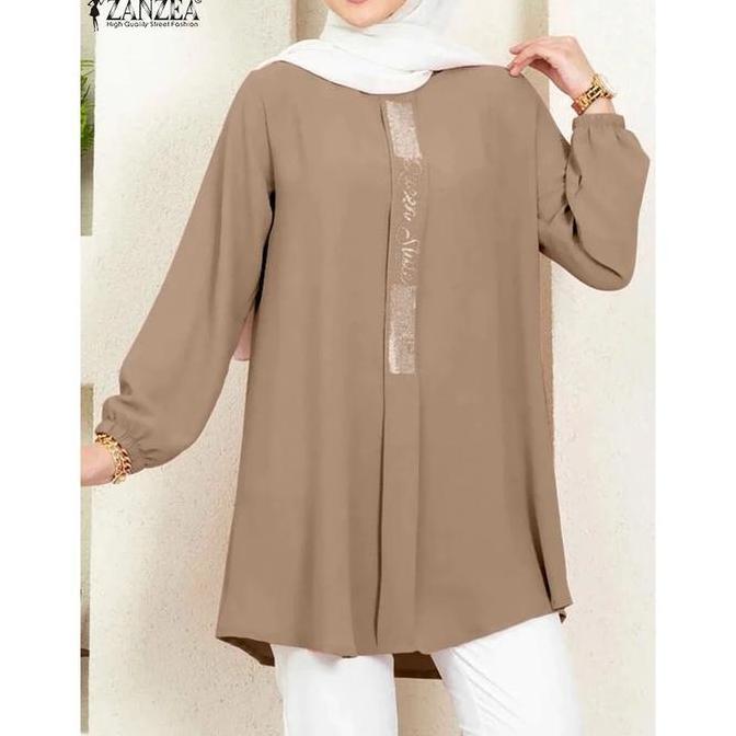 DF337 >> Atasan Wanita Lengan Panjang Model ZANZEA - Blus Wanita Kekinian - TunikWakaWanita - Baju H