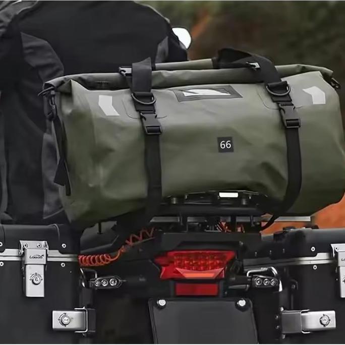 TOKOKUSHOP CHINK Tas Motor Touring Jumbo 40 66L Waterproof Anti Air PVC Reflektor Side Bag Tas Jok B