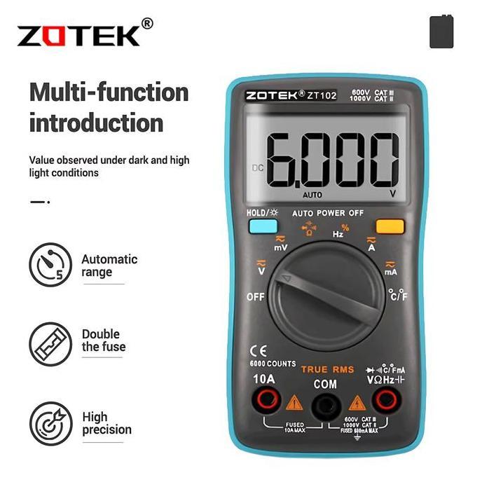 AVOMETER DIGITAL ZOTEK ZT102 / MULTITESTER DIGITAL ZT102 ORIGINAL