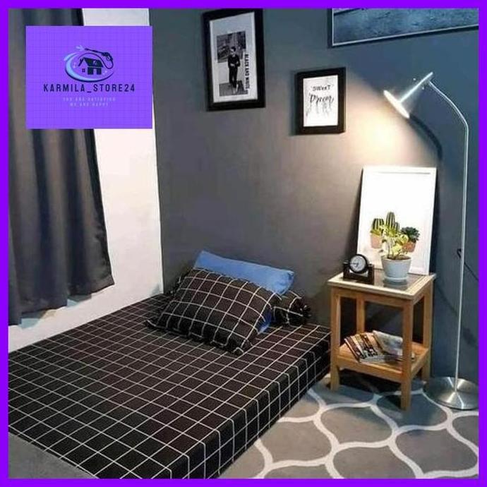 SPREI POLOS /SPREI AESTHETIC MOTIF KOTAK KOTAK 120x200 160X200 180X200