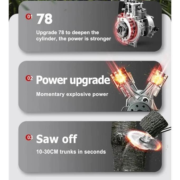 Bintaro45 - ReaimMesin Potong Rumput 52Cc 5200W 4 Tak 10000R/M 1.2L Brush Cutter 4 Tak Gendong Bensi