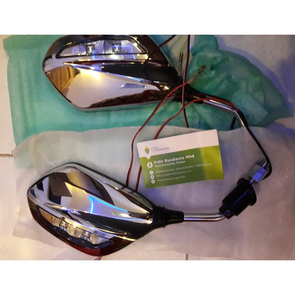BESTPROMO KACA SPION LAMPU SEIN LED FULL CHROME ELEGAN ORIGINAL HONDA VARIO 110/125/150/160 BEAT GEN