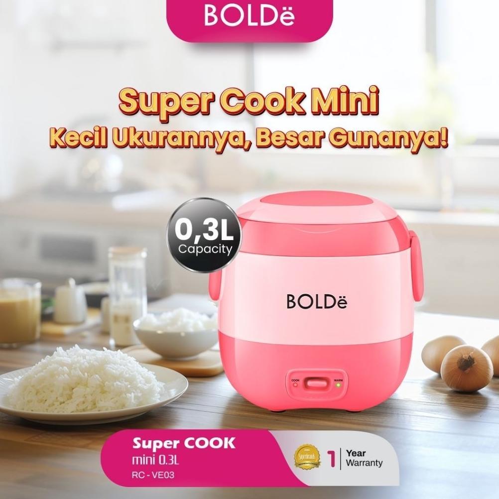 HOT PRODUCT RICE COOKER MINI BOLDE SUPERCOOK MINI 0.3 L RICE COOKER PORTABLE