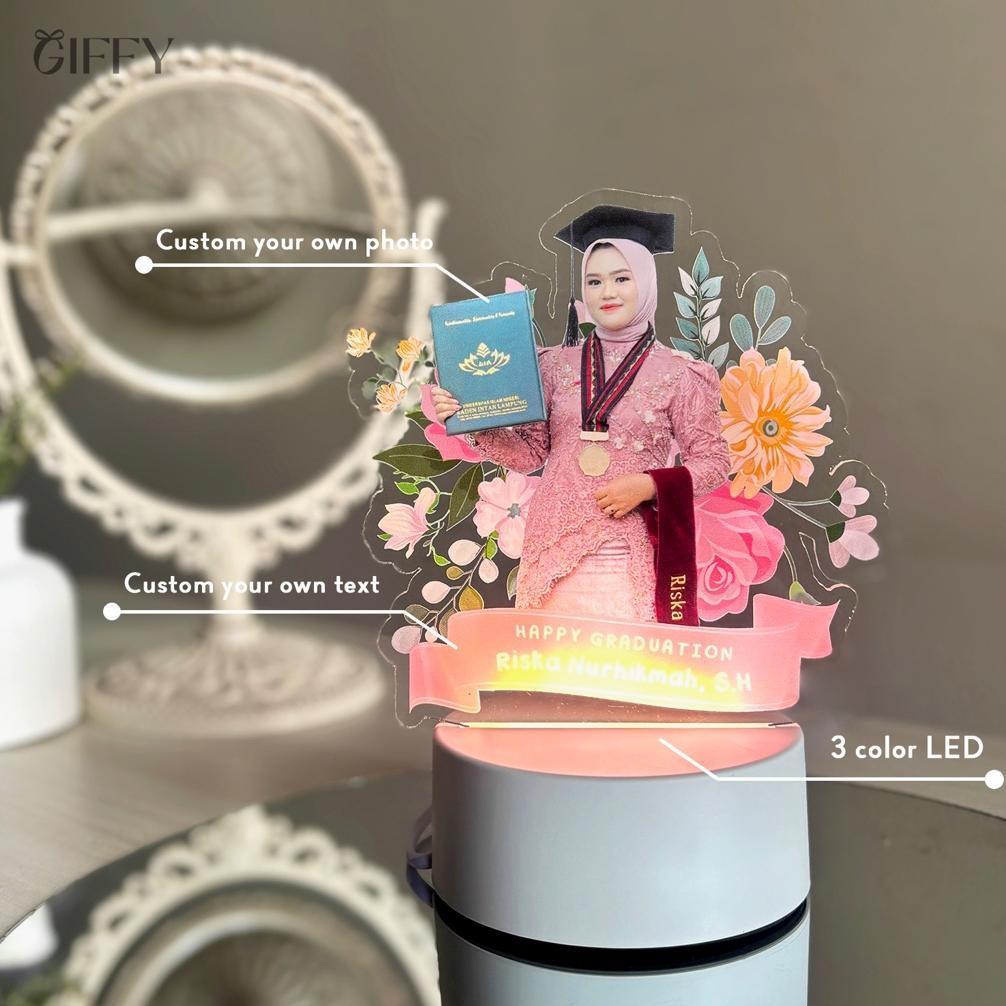 Charm Lamp - Hadiah Wisuda Kelulusan Graduation Custom Gift Akrilik Acrylic Hampers Sahabat
