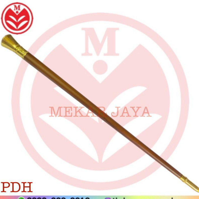 TONGKAT KOMANDO / KAYU JATI  (KEPALA KUNINGAN) -MEKARJAYA-